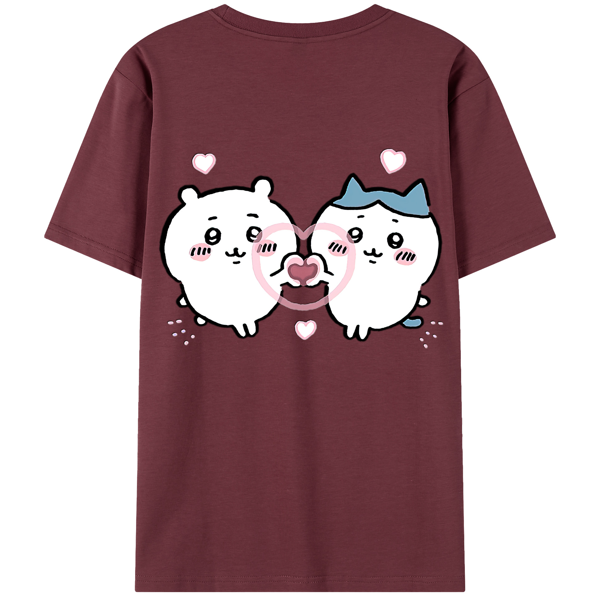 （画像用） ちいかわ ちいかわ Chii-kawa chiikawa 綿100％半袖Tシャツ（背面プリント）